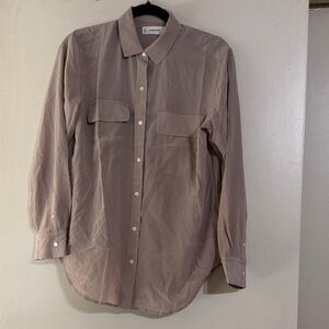 Everlane 100% silk button down shirt